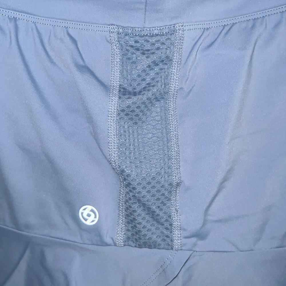 Lija (Small - EUC] 12” blue tennis skirt with ruffle bottom, attached shorties - Picture 5 of 8
